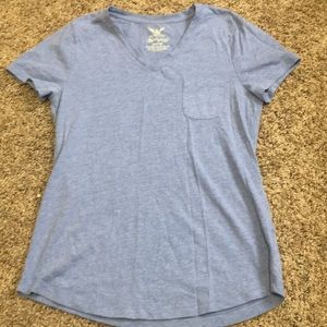 Light Blue V Neck